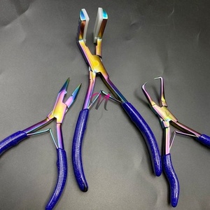 Herramientas de extensión de cabello INTERNATIONAL NOMEX de alta calidad Premium, juego de alicates de acero inoxidable sostenible, Micro multicolor arcoíris - Product Image 5