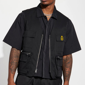 Chaleco Cargo sin mangas de algodón y poliéster para hombre, gran cantidad, transpirable, multibolsillo, servicio OEM, accesorio de verano - Product Image 1