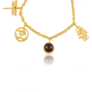 Último diseño hecho a mano 18K chapado en oro Natural Multi piedra preciosa pulsera Demi joyería fina para mujer regalo para ella - Product Image 3