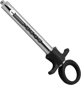Seringue dentaire en acier inoxydable, seringue dentaire auto-aspirante manuelle avec poignée en plastique, pointe en flèche, usage professionnel - Product Image 1