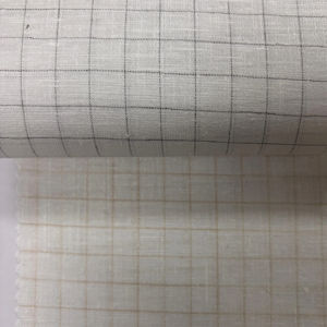 Premium Silver Lee Linen Cotton Shirting Fabric 58 Ancho, Material de exportación unisex - Product Image 1