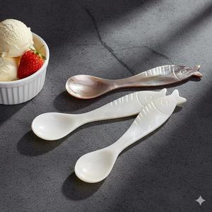 Polished Natural Mother of Pearl Caviar Spoons <b>Small</b> Shell Spoon Bulk Personalized <b>Wedding</b> Favor <b>Gift</b> Spoons Kitchen Supplies - Product Image 5