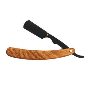 Maquinilla de afeitar plegable de acero inoxidable de bajo precio, maquinilla de afeitar recta de Damasco inoxidable con mango de cuerno de Búfalo, maquinilla de afeitar recta de peluquero - Product Image 4