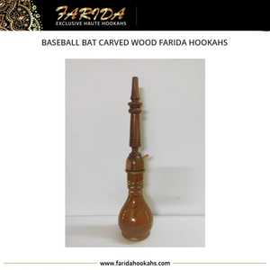Wholesale Farida Luxury Shisha <b>Hookah</b> Set Unique Carved Wood Baseball Bat High Efficiency Egyptian Top Brass <b>Glass</b> Lacquer - Product Image 4
