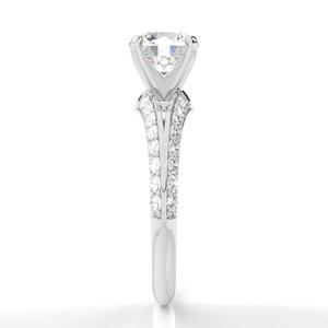 Bague en diamant de laboratoire de 1 carat, taille brillant, couleur E, clarté VS1, or blanc 18 carats, style solitaire, bijoux fins pour femmes, fiançailles - Product Image 1