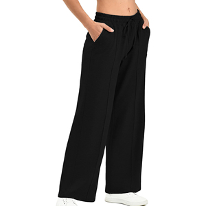 Custom <b>Women</b> Sweatpants Mid Waist Joggers Soft Cotton Fleece Lounge Pants High Quality Factory Bulk Wholesale <b>Trousers</b> - Product Image 4