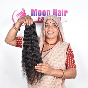 Extensions de cheveux humains indiens 100% naturels de qualité supérieure, texture bouclée douce et soyeuse, longues, pour femmes, en promotion - Product Image 3