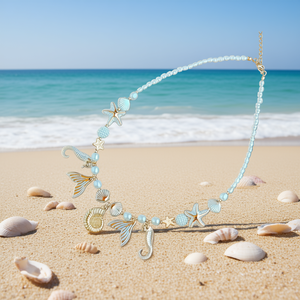 Trendy Sea Life Themed Fashion <b>Beaded</b> <b>Necklaces</b> for Beach Style Resale Collections - Product Image 3