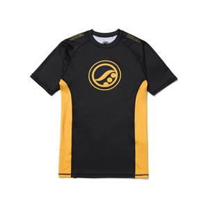 Logotipo personalizado impreso transpirable duradero de manga larga MMA Rashguard poliéster/Nylon sublimación camisa de compresión frontal en blanco - Product Image 1