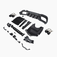 Diffuseur de pare-chocs arrière ABS noir style AMG à quatre sorties avec support pour Mercedes Benz Classe C W206 C43 2021 et versions ultérieures