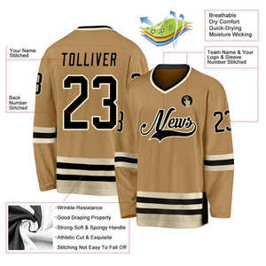 Maillot de hockey sur glace pour hommes à manches longues imprimé 3d 100% Polyester Eco-Friendly Quick Dry Breathable Sublimation - Product Image 3