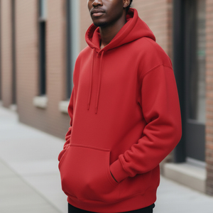 Vente en gros de sweats à capuche pour hommes en coton 100% surdimensionnés et lourds, avec fermeture éclair brodée, respirants, teints en uni, délavés à la pierre - Product Image 6