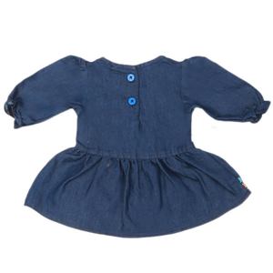 Robe en jean brodée pour nouveau-nées - Bleu foncé - Product Image 5