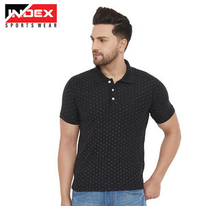 เสื้อกอล์ฟผู้ชายผ้าโพลีเอสเตอร์ 100% ป้องกันรอยยับ ปักลาย กระเป๋าถักแบบลำลอง - Product Image 4