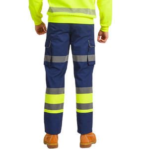 Pantalons de travail haute visibilité pour hommes, fabriqués en usine, prix bas, réfléchissants, antistatiques, respirants, avec poches, pour la construction - Product Image 2
