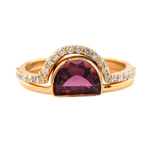 แหวนทัวร์สีชมพูทอง14K คุณภาพสูงเครื่องประดับแฟชั่นจากอินเดียผลิตได้ในราคา10K/18K - Product Image 6