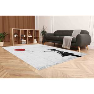 Alfombras con Estampado de Grafiti de Niña con Globo, Alfombra Impresa, Alfombras con Grafiti de Banksy, Decoración del Hogar, Alfombra Suave No Tejida - Product Image 3