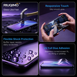 Protection d'écran en verre trempé 3D 9H pour iPhone 17 16 15 Pro Max, film anti-poussière et anti-traces de doigts, rayon 2.5D - Product Image 4
