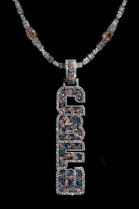 New Luxury Stylish Hip Hop Custom Name Pedant Chains Unisex ETA <b>Waterproof</b> Quartz <b>Watch</b> with Diamond Iced Pointer Dial Bulk Buy - Product Image 3