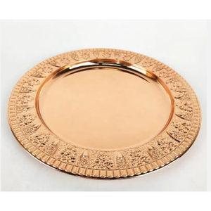 Nouveau classique décoratif chargeur assiettes dîner plateau de service assiette à Dessert plat à Dessert assiette à salade par Indian Metal World - Product Image 1