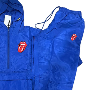 ชุดกันลมผ้าฝ้าย100% สำหรับผู้ชายชุดกันลมชุดออกกำลังกายเล่นยิมชุดวิ่งพิมพ์ลายสตรีทสูงกำหนดได้เองมาใหม่2025 - Product Image 4