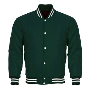 Chaquetas Varsity para Hombre, Diseño de Moda, Cuello Alto, Logotipo Frontal, Forro Polar Transpirable, Invierno, Alta Calidad, Precio de Fábrica al por Mayor - Product Image 1