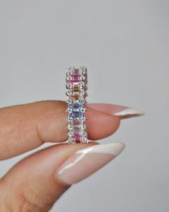 Anillos de Joyería Fina Personalizados para Mujer, Plata de Ley, Chapados en Plata, Anillo de Compromiso, Boda, Multicolor, Circonita Cúbica, Piedra de Nacimiento, Idea de Regalo de Moda - Product Image 1