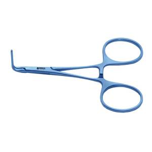 PROMOTION EXCEPTIONNELLE : Micro-pince GORAYA GERMAN - Mâchoires DeBakey Atraumatiques Angulaires à 90° de 16 mm de long, Tiges Droites, Titane, 4'' (10 cm) - Product Image 1