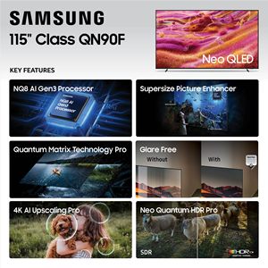 Téléviseur intelligent Mini LED 4K de 115 pouces, système Android, gamme dynamique IA, compatible jeux, pour usage domestique et hôtelier, vision HD, assistant vocal - Product Image 6