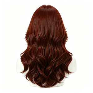 วิกผมมนุษย์แบบยาวหยักศกสีน้ำตาลออเบิร์น - Product Image 4