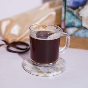 Designer Handcrafted Mother Pearl Bohemian Style <b>Square</b> Drink Coaster Detailed Mosaic Shell Work Eco-Friendly Stylish Interiors - Product Image 4