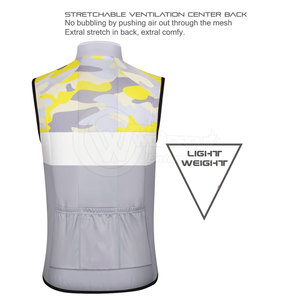 Gilet de cyclisme professionnel à col rond, couleur unie, gilets de cyclisme confortables et durables à vendre - Product Image 3