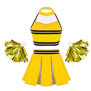 ชุดยูนิฟอร์มเชียร์ลีดเดอร์สำหรับผู้ใหญ่ ดีไซน์โดดเด่น แห้งเร็ว รับสกรีนโลโก้ ผ้าโพลีเอสเตอร์ 100% ชุดเต้นรำพร้อมเสื้อครอปพิมพ์ลายตัวอักษร - Product Image 2
