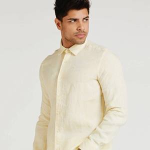 تصنيع المعدات الأصلية مخصص لون خالص طويل الأكمام جولة الرقبة البلوز عارضة مخطط تي شيرت للرجال - Product Image 4