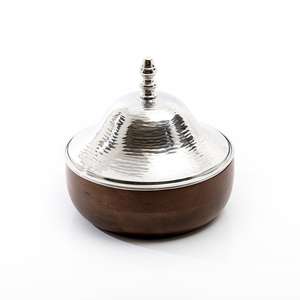 Pot chaud de serveur de casseroles isolées en acier inoxydable de style unique fait à la main - Product Image 3