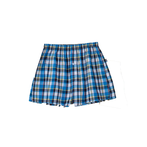 กางเกงขาสั้นบ็อกเซอร์สำหรับผู้ชายกางเกงขาสั้นผ้าฝ้ายทอลายสก๊อตออกแบบได้เองสำหรับฤดูร้อน - Product Image 2