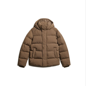 Veste matelassée à capuche personnalisée de haute qualité pour hommes hiver chaud léger manteau alternatif en duvet matelassé veste à bulles avec fermeture éclair - Product Image 3