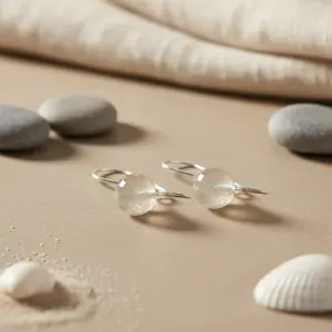 Boucles d'oreilles en argent 925 avec cristaux facettés pour femmes, bijoux, cadeau, catégorie de produits - Product Image 1