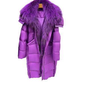 Veste d'hiver matelassée longue pour femme, parka à capuche, épaisse et chaude, service OEM avec logo - Product Image 4