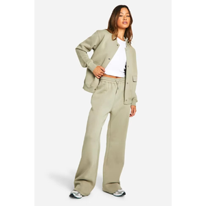 Survêtement à capuche personnalisé avec boutons, ensemble deux pièces décontracté pour femmes, survêtement avec sweat-shirt et pantalon de survêtement, ensemble mode confortable - Product Image 1