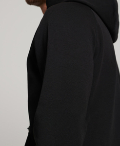 Séchage rapide manches longues basiques coton mélangé article frais pur tissu Original poche avant zippée style sweats à capuche pour hommes - Product Image 5