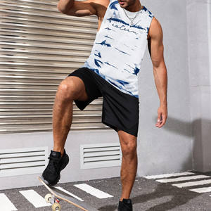 เสื้อแขนกุดแห้งเร็วแบบเรียบสำหรับผู้ชายเสื้อพิมพ์โลโก้แบบออกแบบได้ตามต้องการ - Product Image 5