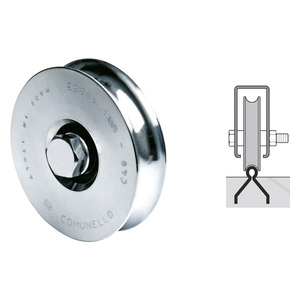 Ruota a U con cuscinetto, diametro 100 mm, cuscinetto 310 (100s), cuscinetto H 9,5 mm - Product Image 1