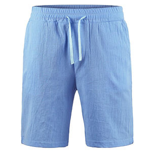2024 nouveaux hommes toile taille haute élastique Shorts respirant séchage rapide tenue décontracté classique à la mode haute rue Style en gros - Product Image 1