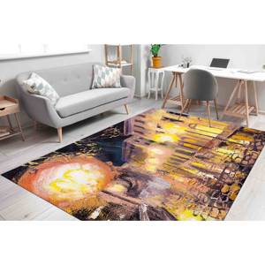Alfombra Night In Paris: Vista del Paisaje Urbano, Alfombra Decorativa, Alfombra de Chenilla - Product Image 4
