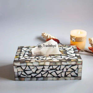 Porta Caja de Pañuelos de Papel de Primera Calidad con Diseño Floral y Grabado para Decoración Moderna del Hogar y la Oficina Tradebyd - Product Image 4