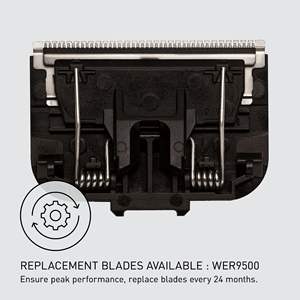 Recortadora de Vello Corporal Eléctrica Inalámbrica Unisex para Uso en Seco y Húmedo con Cuchillas de Acero Inoxidable, Potencia de 5W, 2000g, 2 Accesorios de Peine de Cerámica - Product Image 2