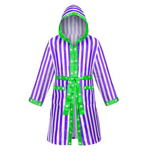 High-Quality Custom Boxing <b>Robe</b> With Embroidery For Athletes Stylish Boxing <b>Robe</b> With <b>Hood</b> And Trim - Product Image 1