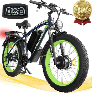 Bicicleta eléctrica SMLROSS TS60 de doble motor con portaequipajes, 3000W de potencia máxima, 60V 24, en oferta. - Product Image 2