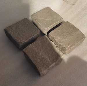 Adoquines de adoquines de piedra natural para exteriores Sagar, arenisca negra india en tipo guijarro para camino de entrada de jardín - Product Image 4